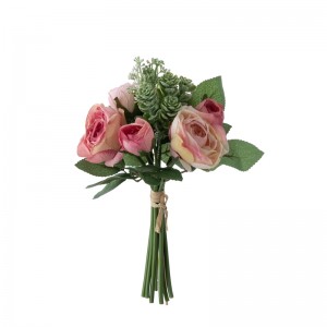 DY1-5671 Flower Artificial Bouquet Rose Zafin Siyar da Furen bangon bango