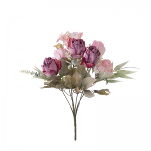 CL10504 Artificialis Flos Bouquet Rose Hot Selling Decorative Flores et Plantas