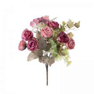 CL10505 Kunstig blomsterbuket Rose Populær blomstervægbaggrund