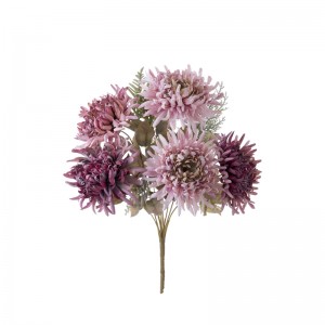 CL10508 ភួងផ្កាសិប្បនិម្មិត Chrysanthemum គុណភាពខ្ពស់ ផ្កាតុបតែង
