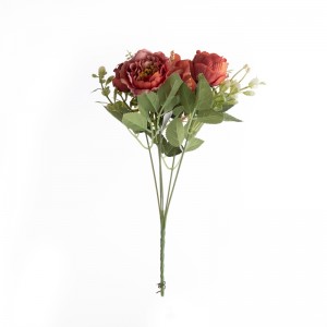 MW55714 कृत्रिम फूलको गुच्छा गुलाब लोकप्रिय बगैचा विवाह सजावट