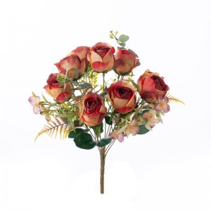 MW31503 Artificial Flower Bouquet Rose Realistyske Wedding Centerpieces