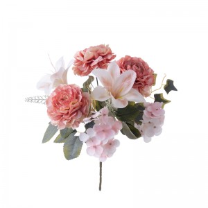 CL10503 Ramo de flores artificiales Camelia Decoración de boda de alta calidad