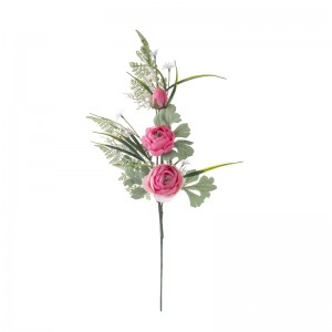 DY1-3614 ดอกไม้ประดิษฐ์ Ranunculus ฉากหลังผนังดอกไม้ยอดนิยม