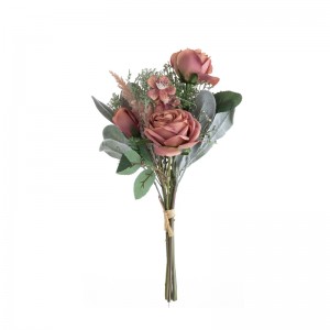 DY1-3976 Flower Artificial Bouquet Rose High ingancin kayan ado na biki