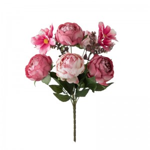 DY1-4551 ช่อดอกไม้ประดิษฐ์ดอกโบตั๋นฉากหลังผนังดอกไม้ดีไซน์ใหม่