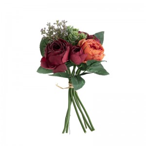 DY1-5671 Buket Bunga Buatan Mawar Latar Belakang Dinding Bunga Terlaris