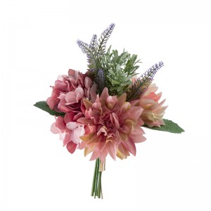 DY1-5673 Ramo de flores artificiales Dalia Fondo de pared de flores populares