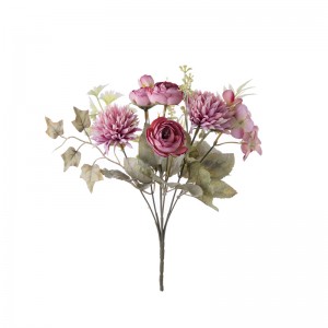 CL10506 Buqetë me lule artificiale Karafila Qendër realiste për dasma