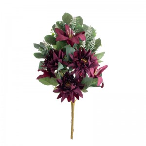 CL81505 Ramo de flores artificiales lirio Flor decorativa de novo deseño