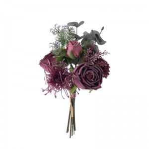 DY1-6621 Ramo de flores artificiales Rosa Flor decorativa realista