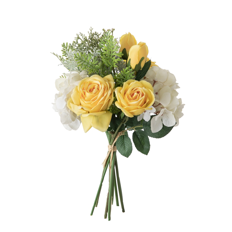 DY1-4048 хиймэл цэцгийн баглаа сарнайн бөөний гоёл чимэглэлийн цэцэг