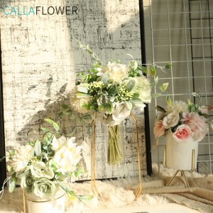MW66780 Ramo de boda de hortensia de peonía artificial multifuncional con decoración de mesa de flores para exteriores