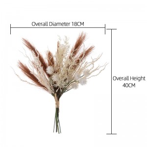 CF01320 Competitive Price Artificial Flower Flowers For Background Artificial Flower Arrangement Silk Pampas Plastic Accessories