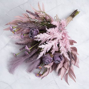 CF01170 Ramo de rosas artificiales con margaridas Novo deseño Buque de noiva para regalo de San Valentín