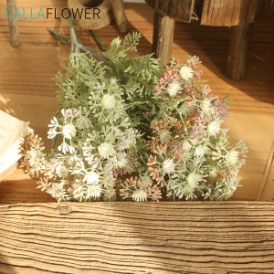 MW73783 Paquetes de crisantemo de plástico barato con cinco tenedores, ramo de flores de césped Artificial, decoración de fondo de pared para fiesta para boda