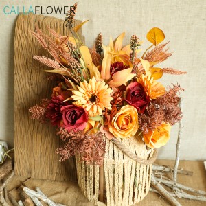 YC1061 Decoració de casament barata a l'engròs Flors de bona qualitat Ram de flors de peònies artificials per a casaments