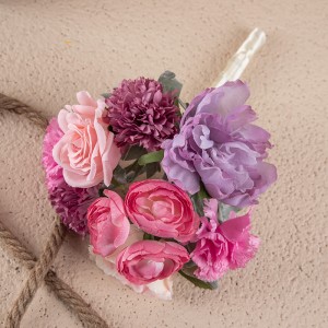 GF15324 Vairumtirdzniecība Rožu peoniju ziedu ziedu roku komplekts līgavu kāzu dekoru