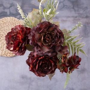 CL10507 fehezam-boninkazo artifisialy Peony New Design Silk Flowers Bridal Bouquet