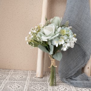 CF01077 Букет од вештачко цвеќе роза hydrangea нов дизајн Свадбени материјали