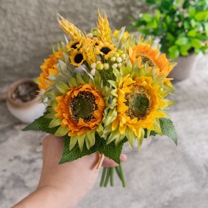 GF13396 home decoration Sunflower Bouquet Beautiful arrangement artificial flower