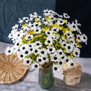 YC1107 Gerber Small White Daisy Artificial Flower Spring Wildflowers Faux maka ihe ndozi agbamakwụkwọ
