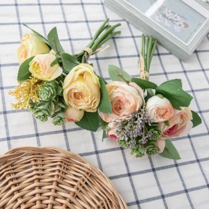 DY1-5671 Künstlicher Blumenstrauß Rose Heißer verkaufender Blumenwandhintergrund
