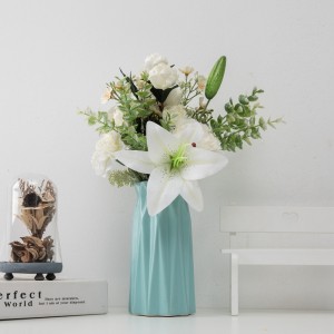 CF01181 Искусственный букет гвоздик и лилий, новый дизайн, садовые свадебные украшения, праздничные украшения