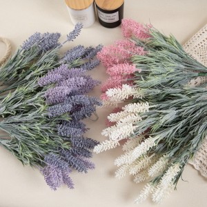 MW53458 Okooko osisi Artificial Wedding Party ịchọ mma Plastic Flocking Simulation Lavender Bouquet