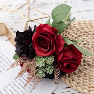 DY1-5677 Artipisyal na Flower Bouquet Rose Popular Festive Dekorasyon