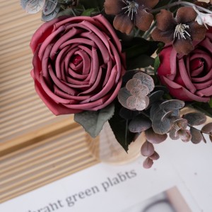 DY1-6414 Ramo de flores artificiales Rosa Flor decorativa de alta calidade