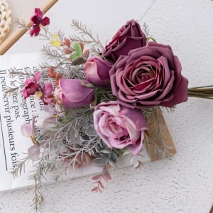 DY1-6576 Artificial Flower Bouquet Rose Wholesale Decorative Flowers and Plants