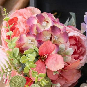 MW55742 Bouquet de fleurs artificielles roses centres de table de mariage populaires