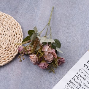 MW57513 Künstlicher Blumenstrauß Rose Großhandel für festliche Dekorationen