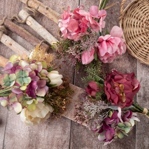 Bouquet de fleurs artificielles pivoines, décoration de mariage de haute qualité, DY1-3816