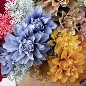 DY1-4571 Μπουκέτο Τεχνητού Λουλούδι Ντάλια Χονδρική εορταστική διακόσμηση