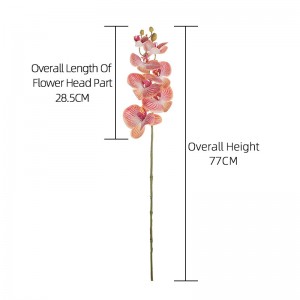 Tiges d'orchidées artificielles CL09001, Branches de Phalaenopsis en Latex au toucher réel, 7 grands pétales, fleur artificielle pour décoration de maison et de bureau