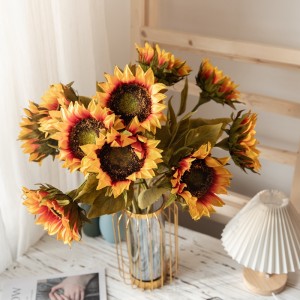 ДИ1-4317 Вештачки цвет Сунцокрет Врућа продаја украсног цвећа за забаву