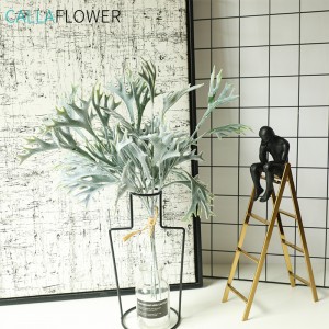 YC1048 Artificial Antler Grass Flower Bunch Table Decoration White And Green Artificial Hanging Plant Vine For Green Plant