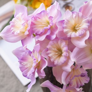 CL77522 Хиймэл цэцгийн баглаа Daffodils үйлдвэрийн шууд худалдаа Чимэглэлийн цэцэг