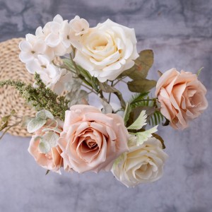 CL10501 Букет от изкуствени цветя Роза Висококачествени декоративни цветя и растения