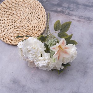 CL10503 Bouquet di fiori artificiali Camelia Decorazione di matrimoniu di alta qualità