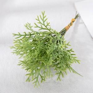 DY1-6236 סיטונאי צמח פרח מלאכותי פלסטיק עלה ירוק צרור קטן לקישוט הבית