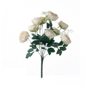 MW07505 ხელოვნური ყვავილების თაიგული პეონი რეალისტური ბაღის საქორწილო გაფორმება