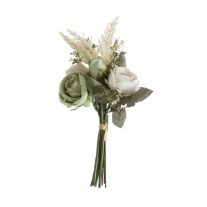 DY1-4555 Artificial Flower Bouquet Rose Nweta agbamakwụkwọ dị elu