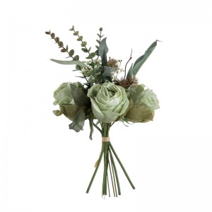 DY1-4590 Umelé kvetinové kytice Rose Nový dizajn svadobné ozdoby