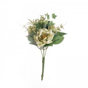 MW55710 Artificial Flower Bouquet Rose Realistyske Wedding Decoration