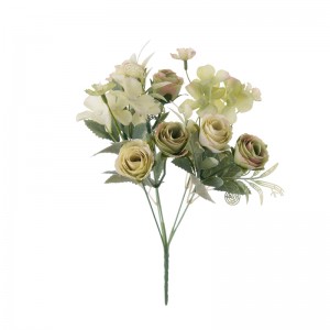 MW55743 कृत्रिम फूलों का गुलदस्ता गुलाब यथार्थवादी शादी की सजावट