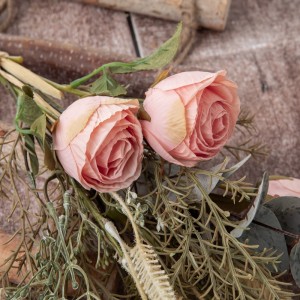 DY1-6370 Bouquet di fiori artificiali Rose all'ingrossu di fiori di seta