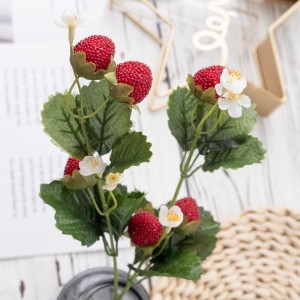 DY1-3611 Flor Artificial Planta Morango Decorações Festivas de Venda Quente